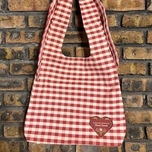 Barnes & Noble Valentine’s Day Book Tote Bag Brand New NWT 2026 Plaid Bow